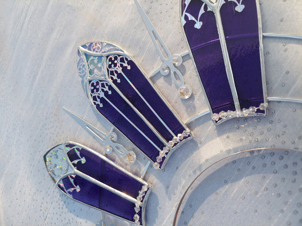 Stained glass halo crown - purple