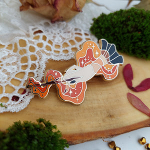 Witchy Halloween Enamel pins - Orange and gold