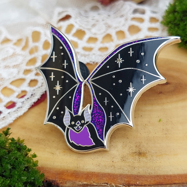 Witchy Halloween Enamel pins - Purple and silver