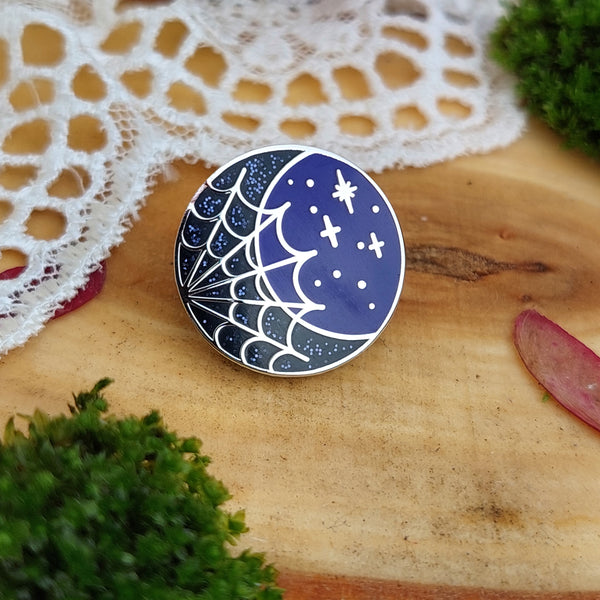 Witchy Halloween Enamel mini pins - Purple and silver