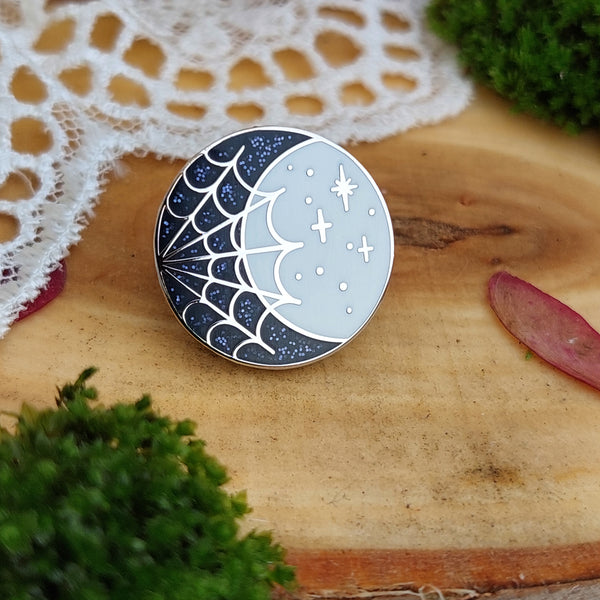 Witchy Halloween Enamel mini pins - Purple and silver