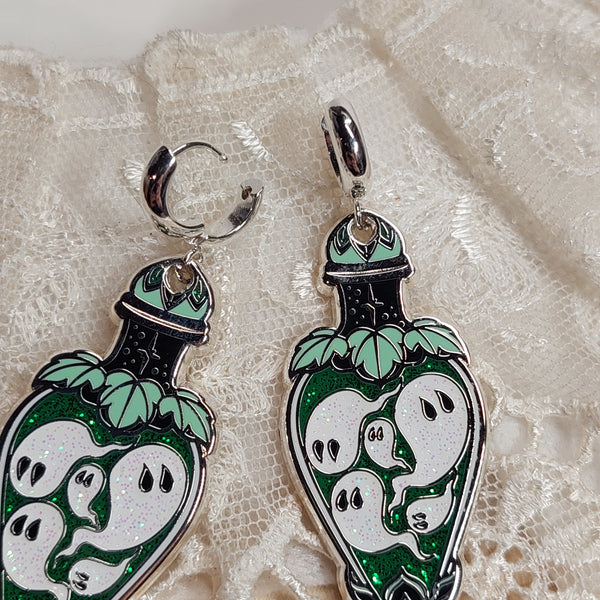 Ghostie Potion Earrings - Enchanting Witchy Elegance