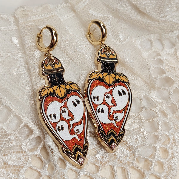 Ghostie Potion Earrings - Enchanting Witchy Elegance