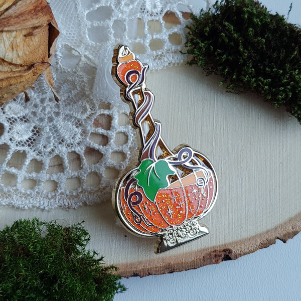 Witchy Halloween vol 2. Enamel pins - Orange and gold