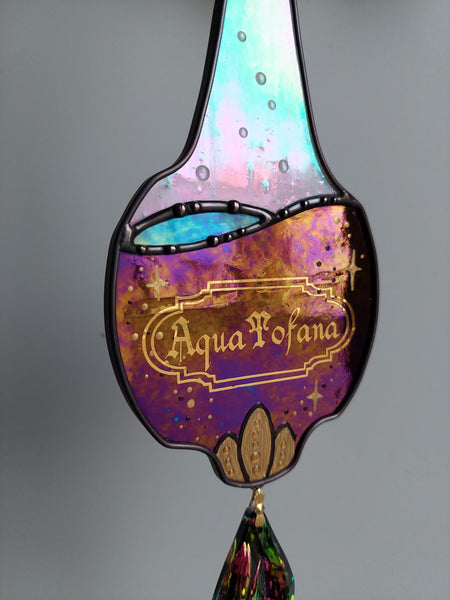 Aqua Tofana Stained Glass Suncatcher - Enchanted Hues